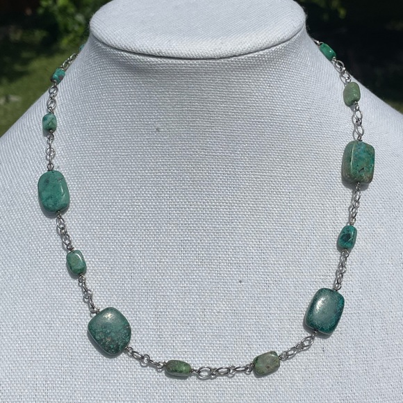 Turquoise 925 Sterling Silver Necklace - Picture 5 of 11